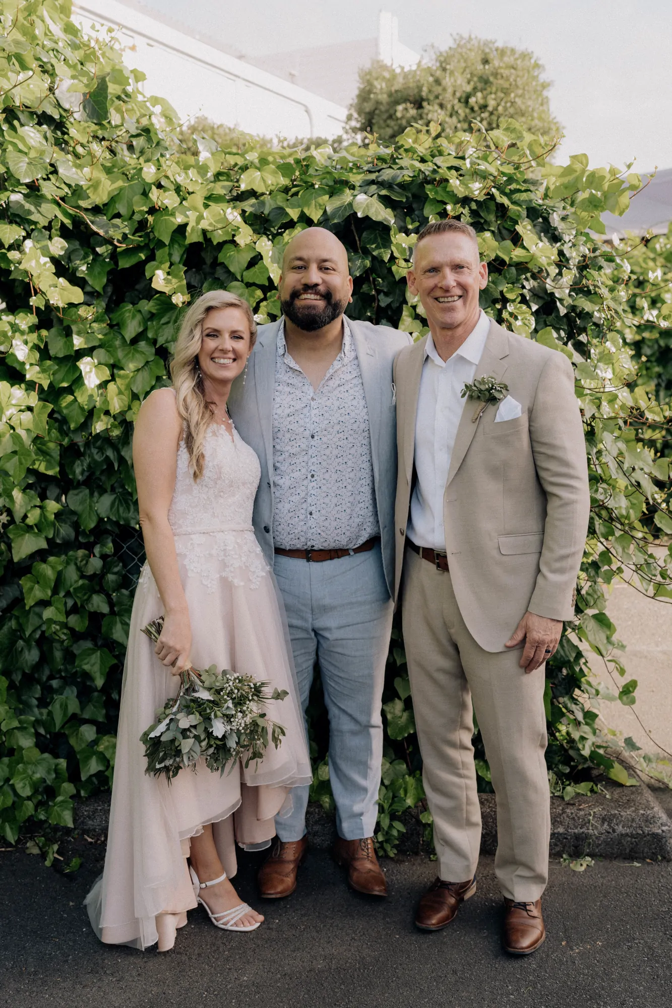 Emily & Wayne on their wedding day